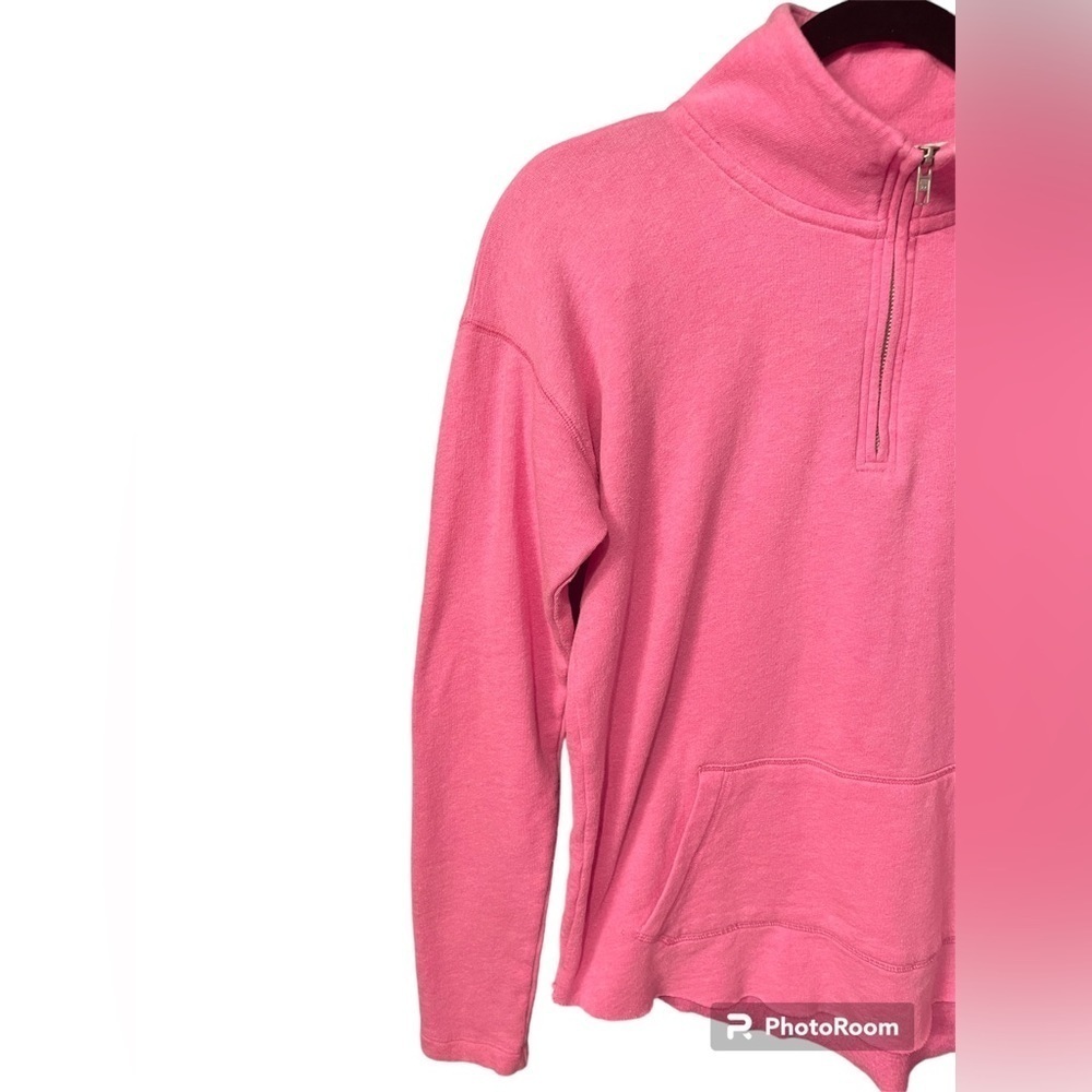 Pink Victoria's Secret 1/4 Zip Sweatshirt size S Pink Logo - Picture 4 of 11